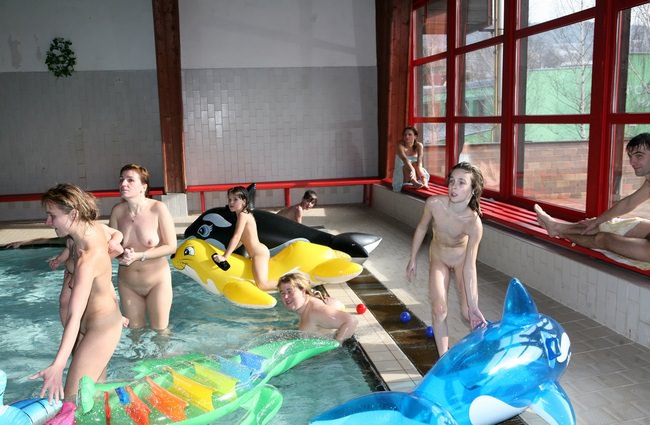 European hotel for nudists with pool